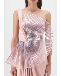 Rose Metallic Sun Ray Gown