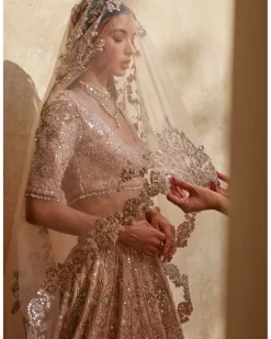 Rose Pink Mirror Lehenga Set