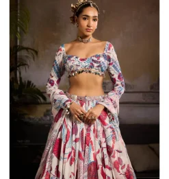 Rosy Cascade Lehenga Set