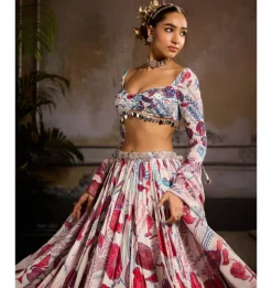 Rosy Cascade Lehenga Set