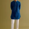 Royal Blue Pin Tuck Kurta Set