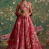 Royal Fuchsia Print Demi Lehenga Set
