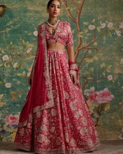 Royal Fuchsia Print Starlet Lehenga Set