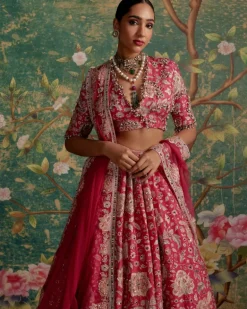 Royal Fuchsia Print Starlet Lehenga Set