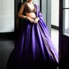 Royalty Purple Sequins Scattered Lehenga Set