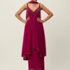 Ruby Red Crystal Embellished Kurta Set