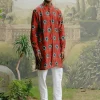 Ruby Red Printed Kurta Set