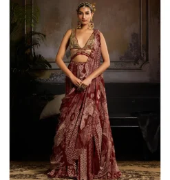 Ruby Siren Sari Set