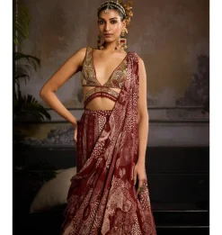 Ruby Siren Sari Set