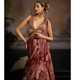 Ruby Siren Sari Set