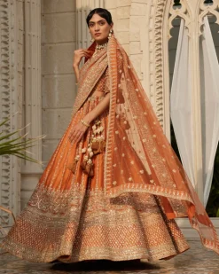 Rust Aster Lehenga Set