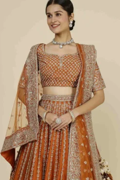 Rust Aster Lehenga Set