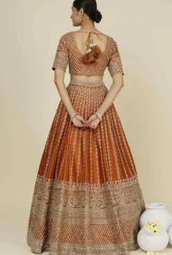 Rust Aster Lehenga Set