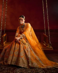 Rust Konkona Lehenga Set