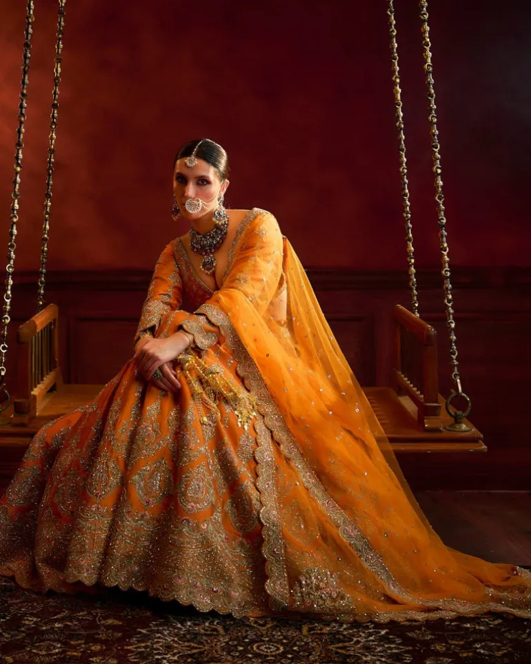 Rust Konkona Lehenga Set