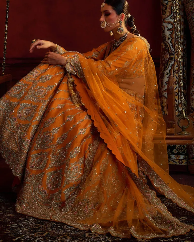 Rust Konkona Lehenga Set
