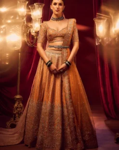 Rust Shehnai Lehenga Set