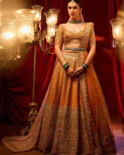 Rust Shehnai Lehenga Set