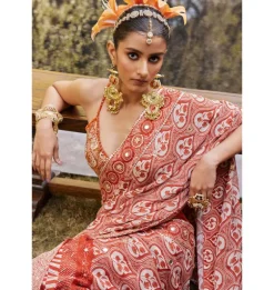 Rustic Radiance Pre-Stitched Sari Set