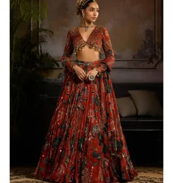Saffron Ember Lehenga Set