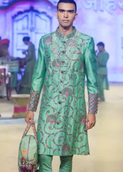 Sage Green Achkan Set