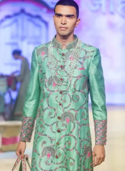 Sage Green Achkan Set