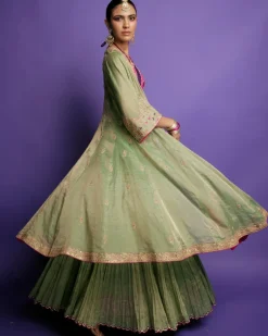 Sage Green Johari Cape Set
