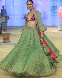 Sage Green Johari Cape Set