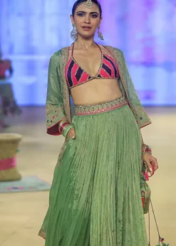 Sage Green Johari Cape Set