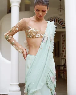Sage Sari Set