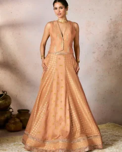 Salmon Trinkets Lehenga Set