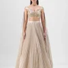 Sand Structured Metallic Lehenga Set