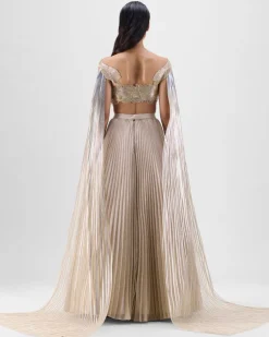 Sand Structured Metallic Lehenga Set