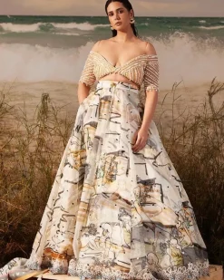 Saun Finn Scallop Embellished Lehenga Set