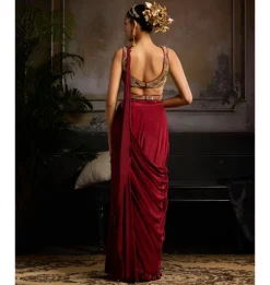 Scarlet Aura Sari Set