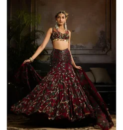 Scarlet Desire Lehenga Set