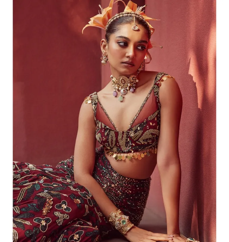 Scarlet Desire Lehenga Set