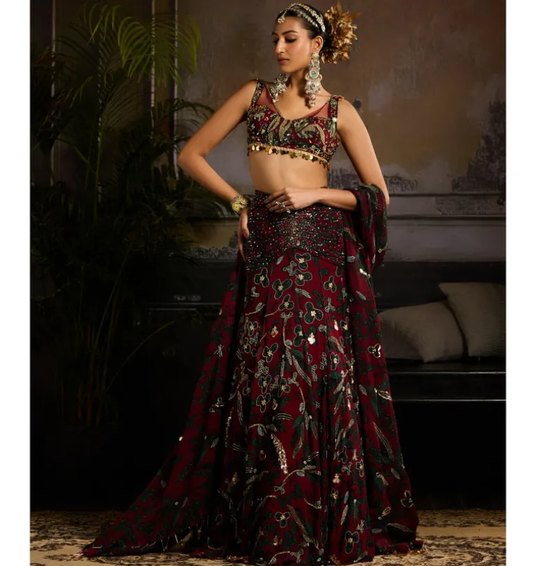 Scarlet Desire Lehenga Set