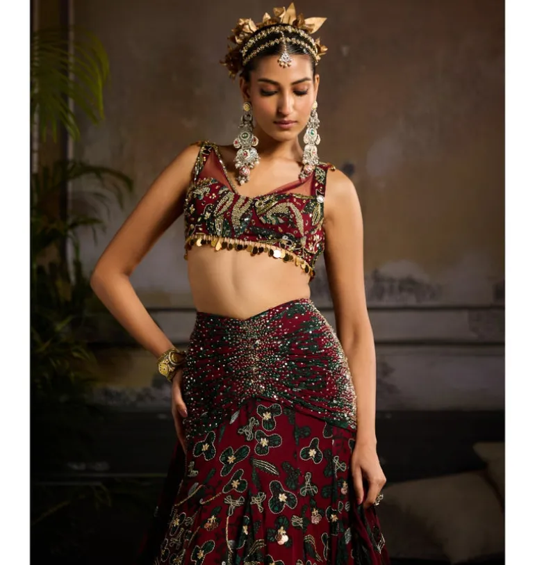Scarlet Desire Lehenga Set