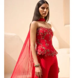 Scarlet Ember Corset & Pant Set