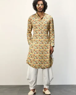 Scarlet Sage Mustard Printed Kurta Set