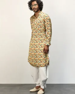 Scarlet Sage Mustard Printed Kurta Set
