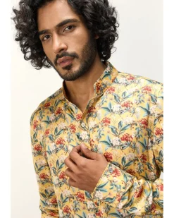 Scarlet Sage Mustard Printed Kurta Set