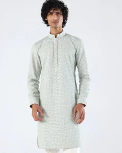 Sea Green Embroidery Kurta Set