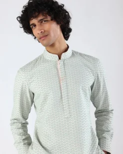Sea Green Embroidery Kurta Set
