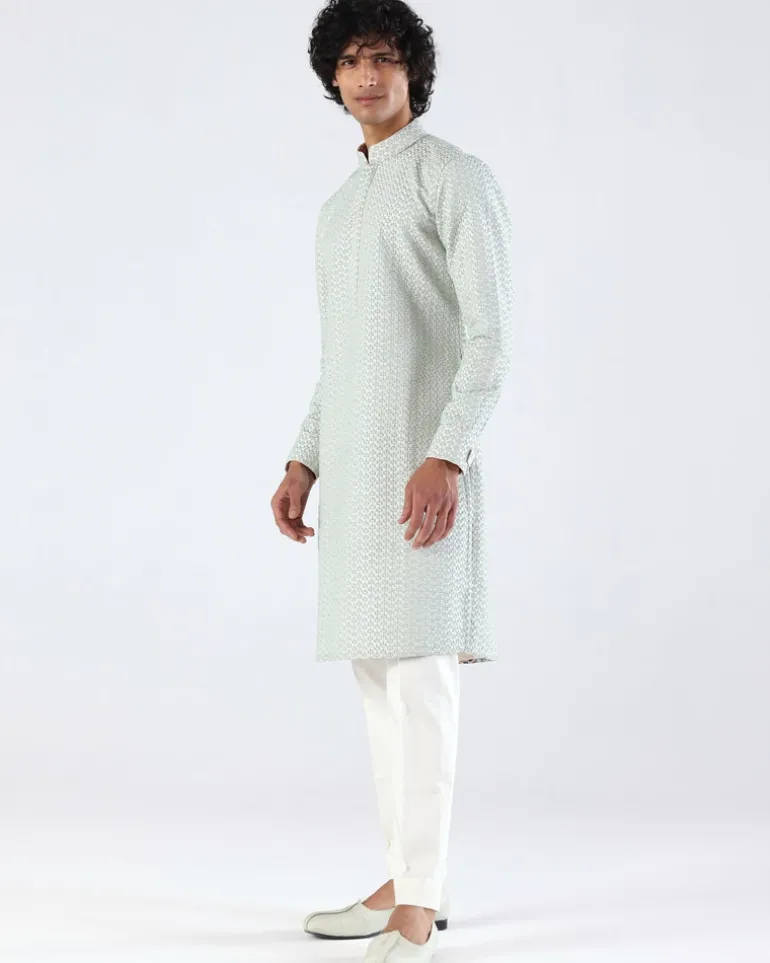 Sea Green Embroidery Kurta Set