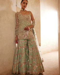 Sea Green Lavishka Sharara Set