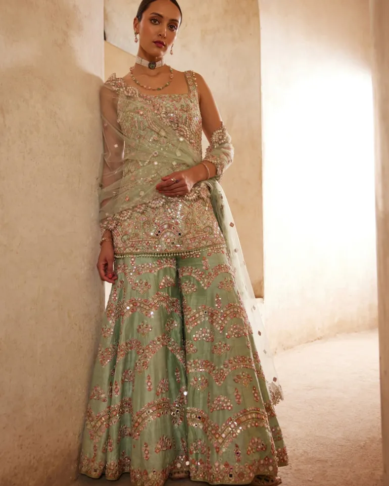 Sea Green Lavishka Sharara Set