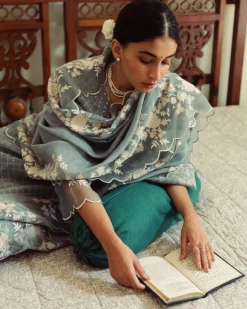Self Chanderi Kurta With Dhoti Salwar