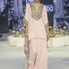 Shahnaaz Blush Pink Embroidered Kurta With Frill Sharara Set